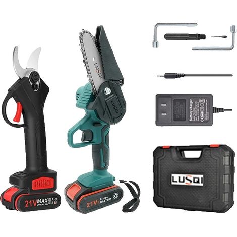 Sécateurs sans fil, double fonctionnalité, poignée ergonomique, 4InchChainsawAPruner-a (1/2)