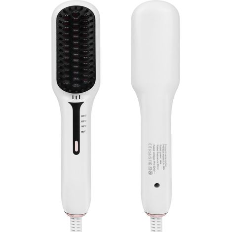 Hair Straightening Brush, 4 Temperatures Hair Straightening Brush Negative Ions, 4 Adjustable Temperatures, Smooths Without Damaging the Fibre (1/5)