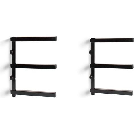2X Étagère Cantilever à 3 Niveaux – 310 x 30 x 455 mm – Capacité de Charge Max. 150 kg, 50 kg/Niveau – en Acier – pour Stockage Rangement de Bois (1/4)