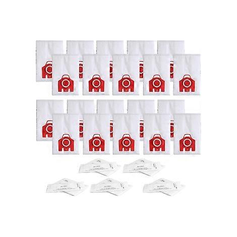 Lot de 20 sacs à poussière de rechange haute performance FJM 3D pour aspirateurs traîneaux des séries S200, S300, S600, S4, S6 Compact, C2 et C1. (1/5)