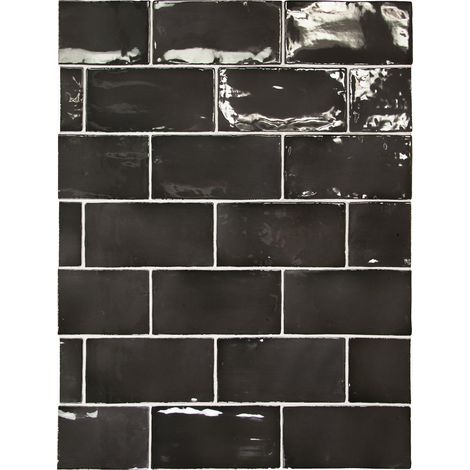 Faïence - MANACOR - BLACK - 7,5X15