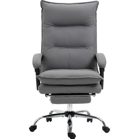 Sedia da ufficio ergonomica con massaggio e riscaldamento, schienale reclinabile 155°, grigio scuro (1/4)