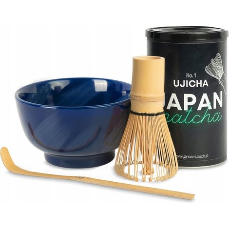 Juego de matcha japonés Ujicha, tazón y accesorios (1/5)