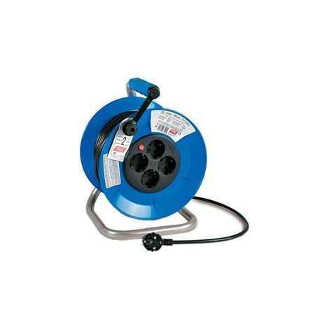 Prolongador enrollable con cable de 25 metros y 4 bases 2P+T con termostato (Hasta 4000W 16A 250V) IP20 (1/2)