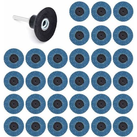 31 Stück 2 Zoll (50 mm) Schleiflamellenscheiben, Körnung 40, Körnung 60, Körnung 80 (1/5)