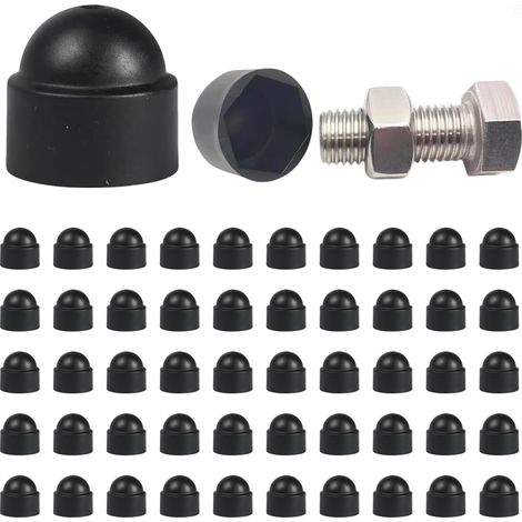 50 pièces Cache-écrous M8 Cache vis en Plastique Cache ecrou pour Écrous et Boulons Hexagonaux, Cache Vis de Finition Antirouille, Sécurité Enfant, pour Meubles, Machines, Aires de Jeu (1/5)