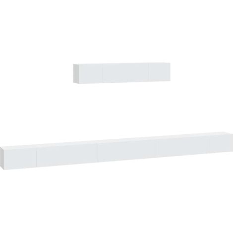 Maison Exclusive - Set di Mobili Porta TV 6 pz Bianco in Legno Multistrato (1/5)