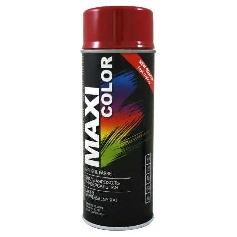 Acryllack RAL 3011 Dunkelrot Glanz Maxi Color 400ml Spray Motip (1/5)