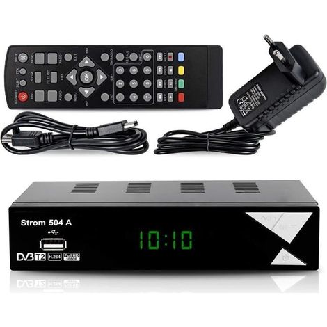 Récepteurs Strom 504 Décodeur TNT Full HD DVB-T2 - Compatible HEVC264 - (HDMI,Péritel, USB, Digital Plus) Noir 2978