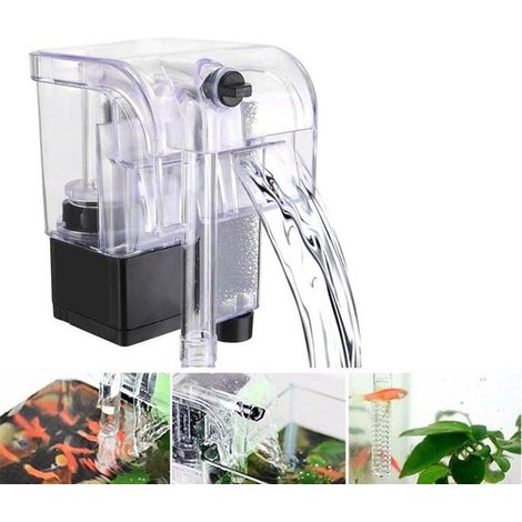 Allecto plus - Filtro para acuario con cascada, diseño colgante, bomba sumergible y circulación de oxígeno (1/5)