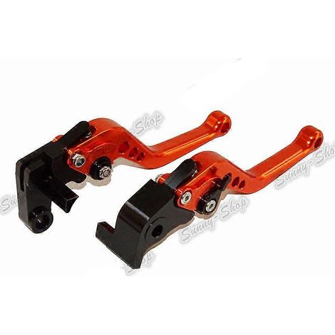 Manetas de freno y embrague CNC cortas (naranja) para Ducati SUPERSPORT / S 2017 2018 2019 2020 (1/5)