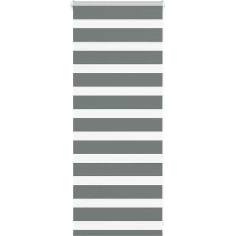Doppelrollo Dunkelgrau 60x100 cm Stoffbreite 55,9 cm Polyester