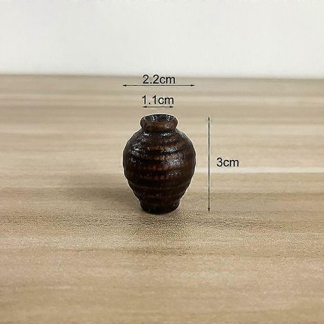 Lot de 4 vases miniatures pour maison de poupée : vases artistiques, pots de fleurs miniatures, accessoires photo, décoration pour micro-paysages et mini-maisons. (1/3)