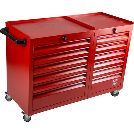Coffret à outils RS PRO en Acier 12 tiroirs 870 x 1085 x 450mm ( Prix pour 1 ) (1/4)