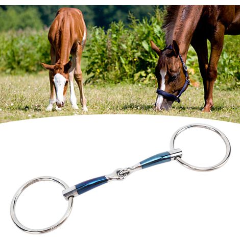 Embout buccal en acier inoxydable de 130 mm pour cheval, mors, foret de raccordement, embout buccal, accessoires de jardinage et d'élevage (1/5)