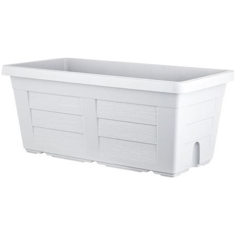 FIORIERA RETTANGOLARE cm 80 x 40 x 34 - ghiaccio (senza sottovaso) - BAMA