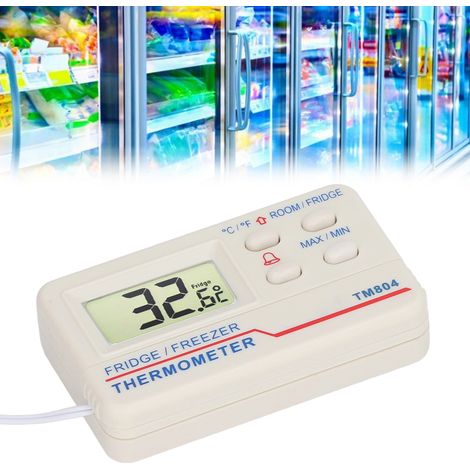 TM804 Température interne -10℃~50℃ Température externe -50℃~70℃ Réglages d'alarme pour boîtes à médicaments, congélateurs d'aquarium et thermomètres de réfrigérateur à grand écran. (1/5)