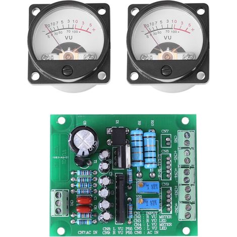 Kit de compteur VU universel 2 pièces, compteur de niveau audio, enregistrement d'alimentation cc à domicile pour une tension de fonctionnement inférieure (1/5)
