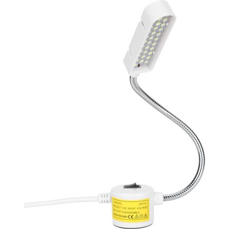 Lampe pour machine à coudre 33 LED, éclairage orientable à 360°, flexible métallique, fixation magnétique, prise UE 110-240 V (1/5)
