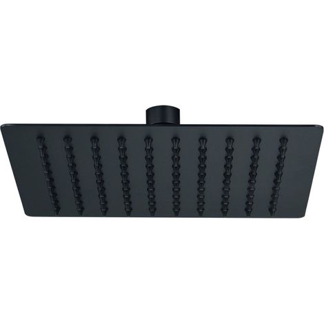 Signature React Ultraslim Square Shower Head 200mm x 200mm - Matt Black (1/2)