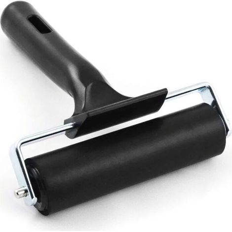 Rubber Printing Rollers, Rubber Rollers, Printing Rollers, Oil Painting Tools for Arts and Crafts, Black, 10cm (1/5)
