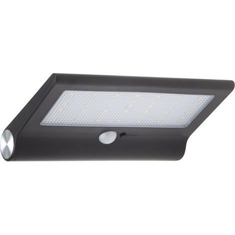 APPLIQUE LED CON PANNELLO SOLARE DA ESTERNO EBE COLORE NERO (1/4)
