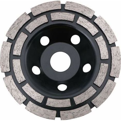 Disque diamanté double rangée 125×22,23mm, pour meulage béton, pierre, granit, chape et maçonnerie, accessoire polyvalent pour travaux de construction (1/5)