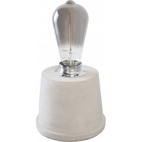 Lampe à poser Atlas - Pied conique - Béton - Culot E27 - DeliTech® (1/4)