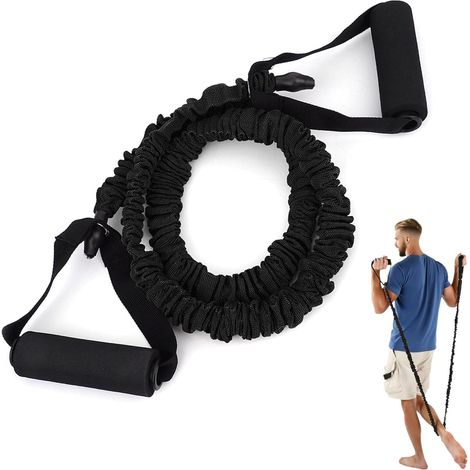 JSSEVN - Braided resistance bands, TPE resistance bands, resistance ropes, exercise bands, fitness elastic belts for strength training with handles (1/5)
