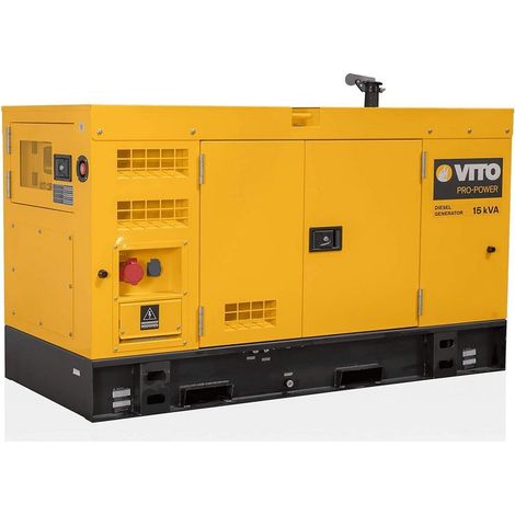 Vito – Groupe électrogène diesel 15KVA 13,2KW triphasé – Démarrage automatique – Autonomie 17h – Moteur 4 cylindres refroidi à l'eau (1/5)