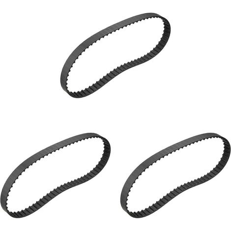 3x 142XL Gummizahnriemen Synchronzahnriemenscheiben mit geschlossenem Kreislauf, 10 mm Breite