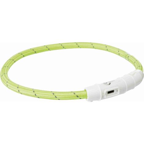 TRIXIE FLASH ANNEAU LUMINEUX USB XSS: 35 CM/Ø 7 MM VERT POUR CHIEN MIS-4053032127005 (1/5)