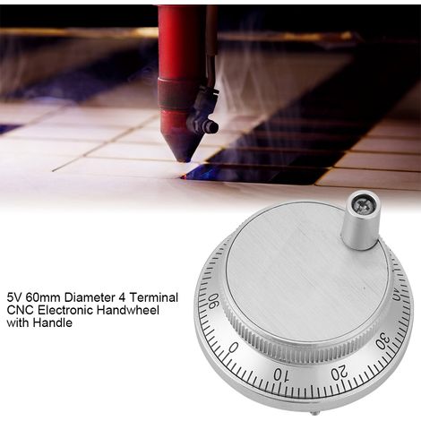 Générateur d'impulsions manuel 5 V, diamètre 60 mm, 4 bornes, volant électronique CNC avec poignée (1/5)
