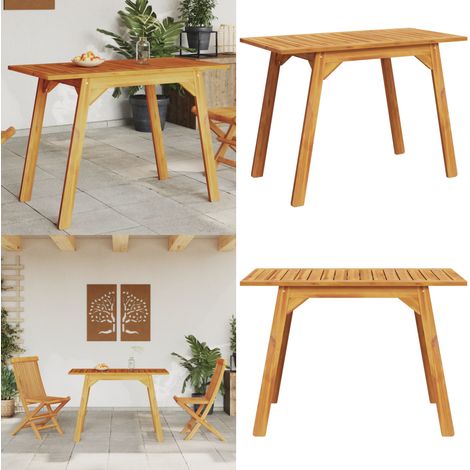 Table à manger de jardin 110x56x75 cm bois massif d'acacia - Table À Manger Extérieur - Table Jardin Acacia - Mobilier De Jardin Rustique - Table Repas Extérieure - Décoration Terrasse - Home & Living (1/5)