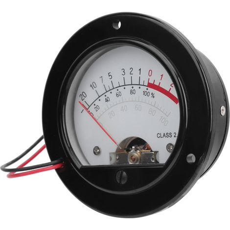 VU-Meter mit Retro-Zeiger, runder Skala und Hintergrundbeleuchtung, Audio-VU-Pegelmesser, Testgerät (1/5)