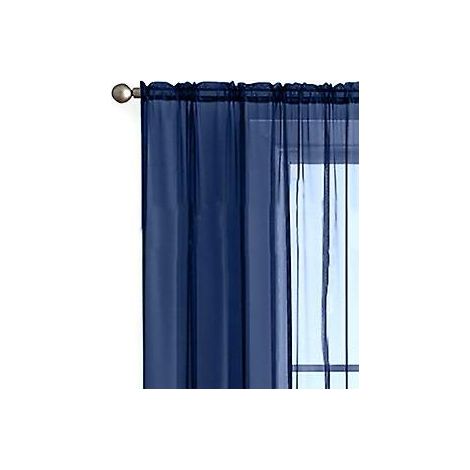 Rideau de fond en tulle, semi-occultant, élégant, pour mariage (140230 bleu céruléen foncé)