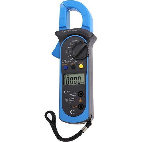 ST201 Digitales Zangenamperemeter, AC/DC-Multimeter, Diodentester, Spannung, Blau (1/5)