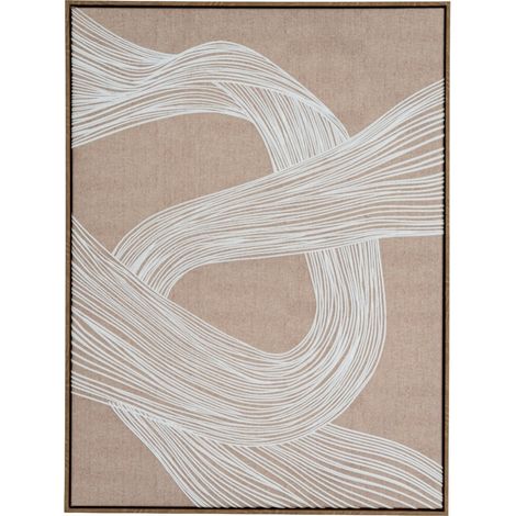 Clayre Line Art in Frame - Wood - L3 x W60 x H80 cm - Brown