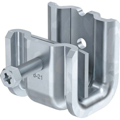 OBO Bettermann Bride de fixation lourde 6-21mm acier galvanisé à chaud par immersion, 1486232
