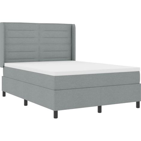 Maison Exclusive - Letto a Sorgente LED Grigio chiaro 140 x 200 cm Tessuto