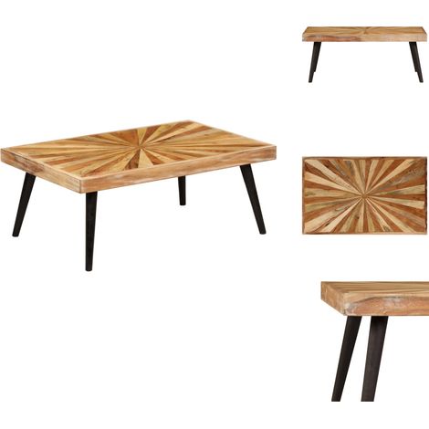 Couchtische - Living Couchtisch Massivholz Mango 90x55x36 cm (1/5)