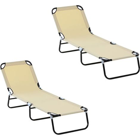 2er-Set sonnenliege Gartenliege verstellbare Rückenlehne Stahl Blau 188x56x28cm ideal für Garten Balkon