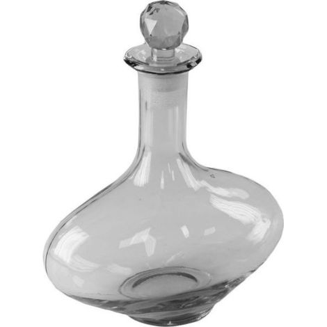 BOTTIGLIA DECANTER SEMPLICE PANCIUTO IN VETRO 34X11XH20 CM