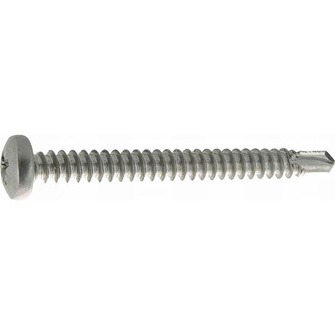 100 Vis autoperceuse inox A2 tête cylindrique pozidriv DIN7504M - diamètre 4,8 mm - Longueur 31,70 mm - Diamètre 4.8 mm