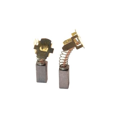 Jeu de 2 balais charbon adaptable Hitachi – Dimensions 5x6x11mm – Ref. sans rupteur – Pour moteurs Hitachi (1/2)