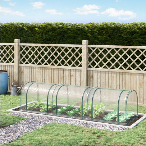 Serra a tunnel 350x100x80 cm in PVC trasparente con struttura in acciaio (1/5)