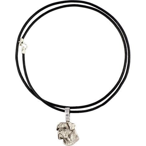 Bullmastiff, Bulmastiff I – Hundehalskette, versilberter Anhänger für Hundeliebhaber, dezenter Schmuck von Art-Dog (1/5)