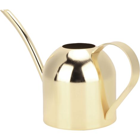 500 ml Gießkanne aus Edelstahl mit langem Ausguss, ideal für Zimmer- und Gartenpflanzen (gold). (1/5)