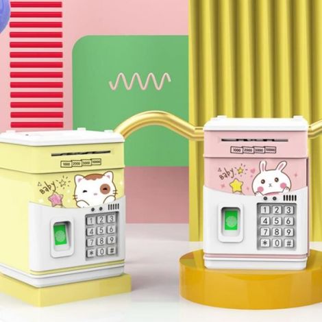Tirelire Électronique - Chat - ABS - Pour Enfants - 600 Pièces - Rose (1/4)