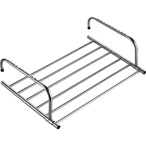 130039 ÉTENDOIR RADIATEUR ACIER PEINT/POLYPROPYLÈNE BLANC 60 CM